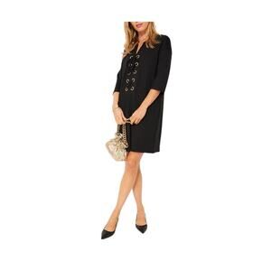 TUCKERNUCK Ellington Women's Size XL Black Gold Pullover 3/4 Sleeve Dress